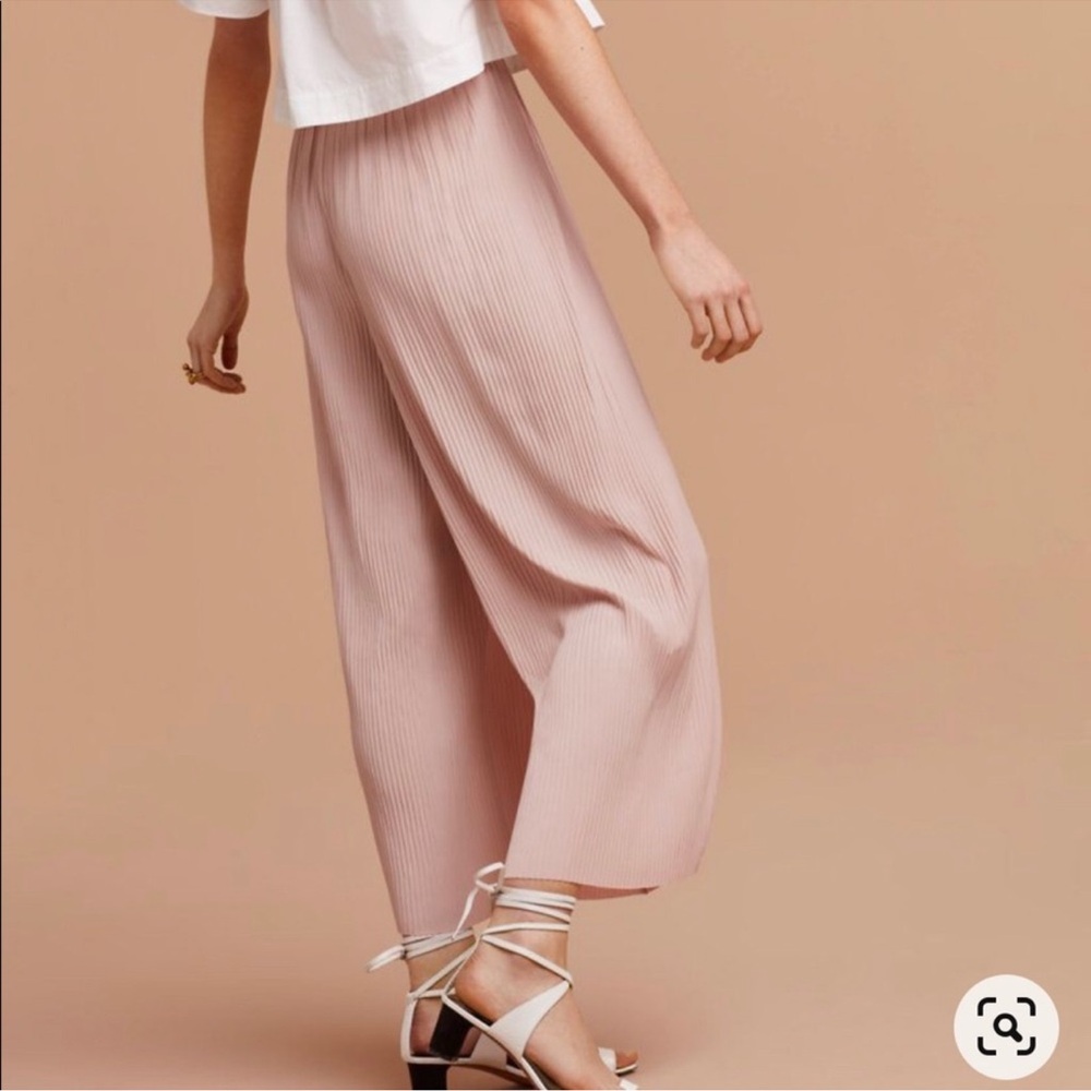 ARITZIA WILFRED Pleated Wide-Leg Crop Pants - Blush Pink